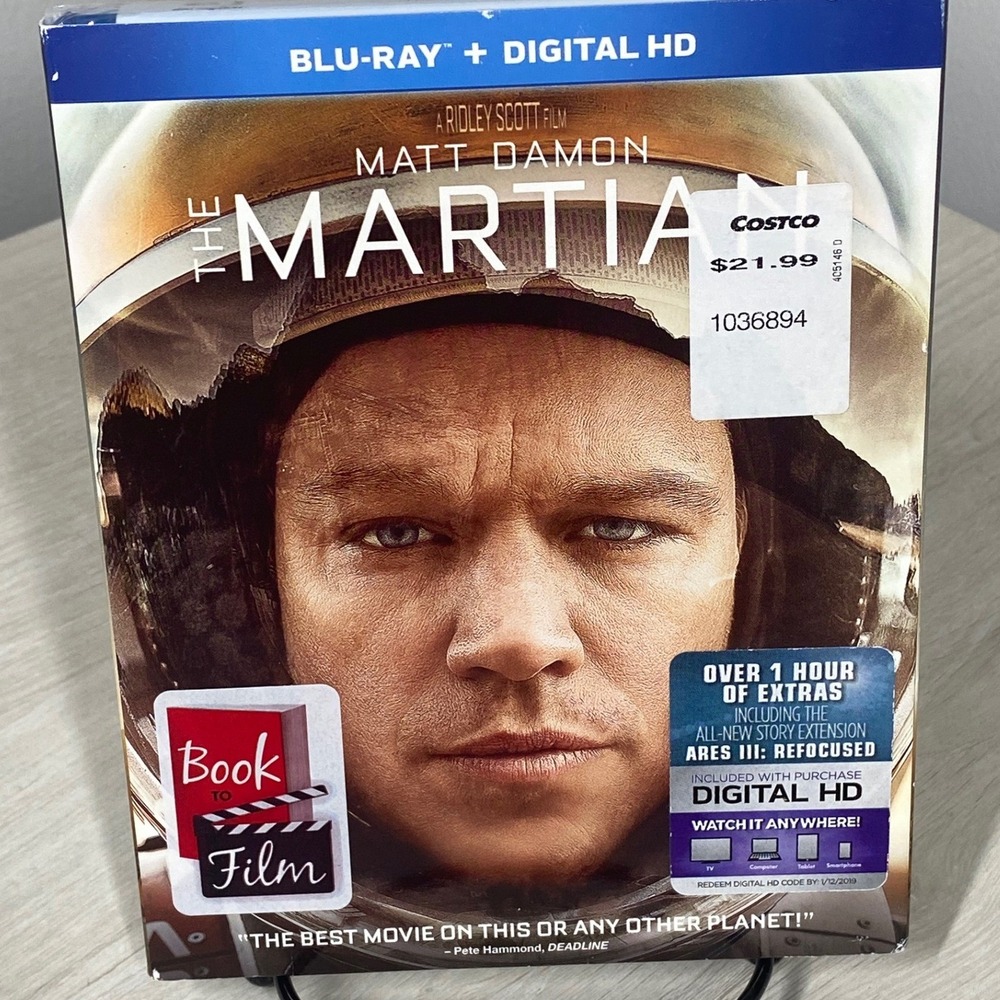 NEW The Martian Blu-ray Digital Matt Damon Ridley Scott Sci-Fi Slipcover SEALED